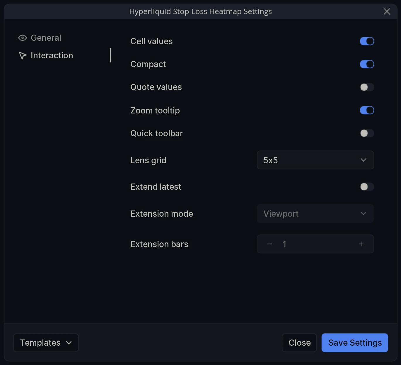 Hyperliquid Heatmaps Settings Interaction