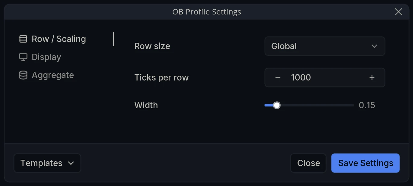 OB Profile Settings Rows
