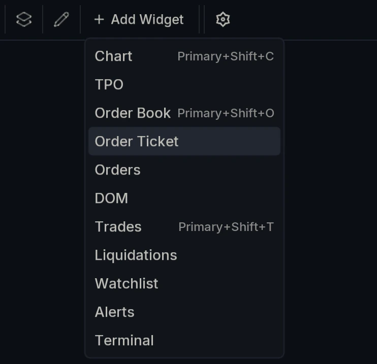 Order Ticket Add