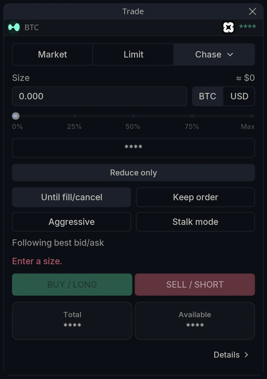 Order Ticket Chase