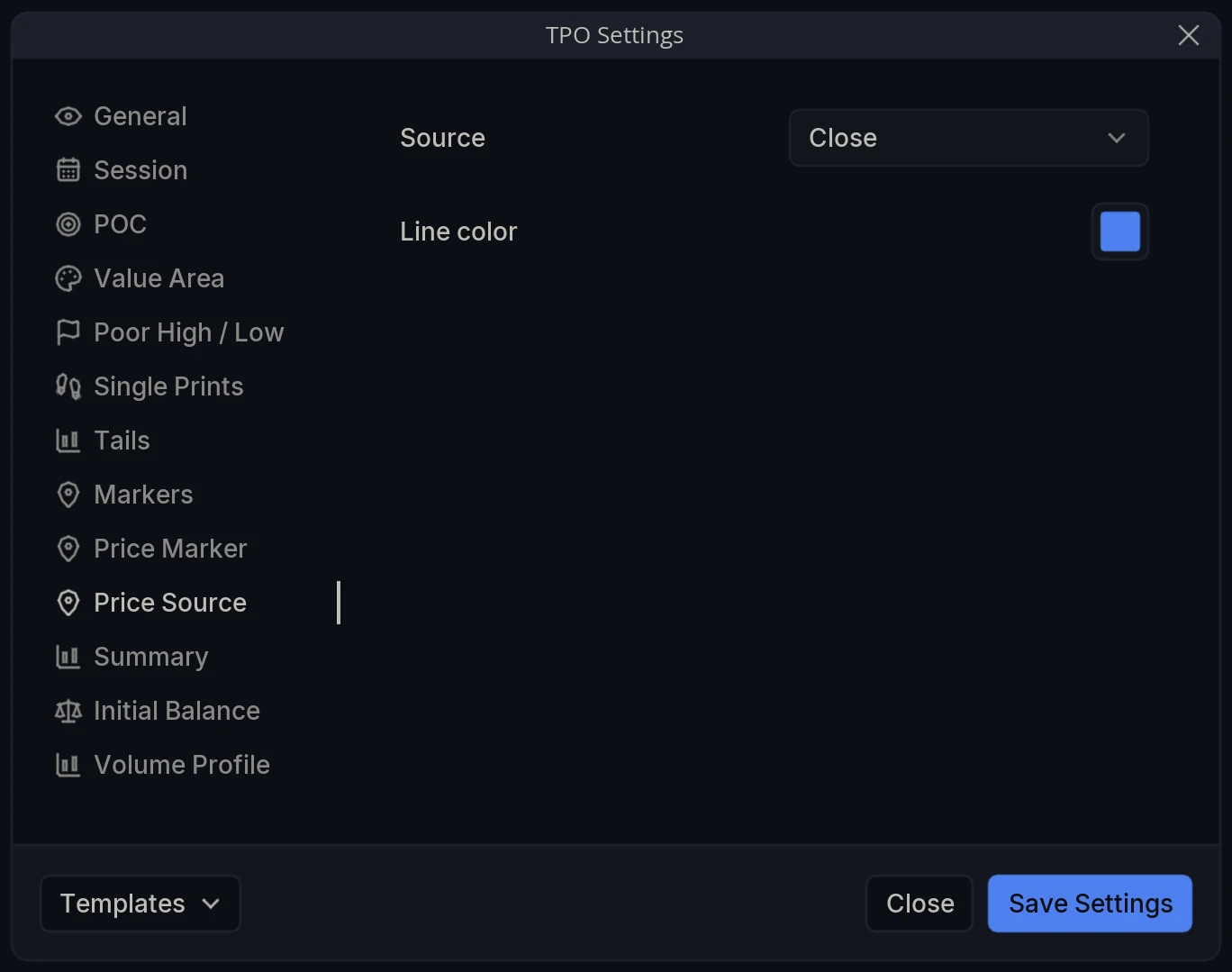 TPO Settings Price Source