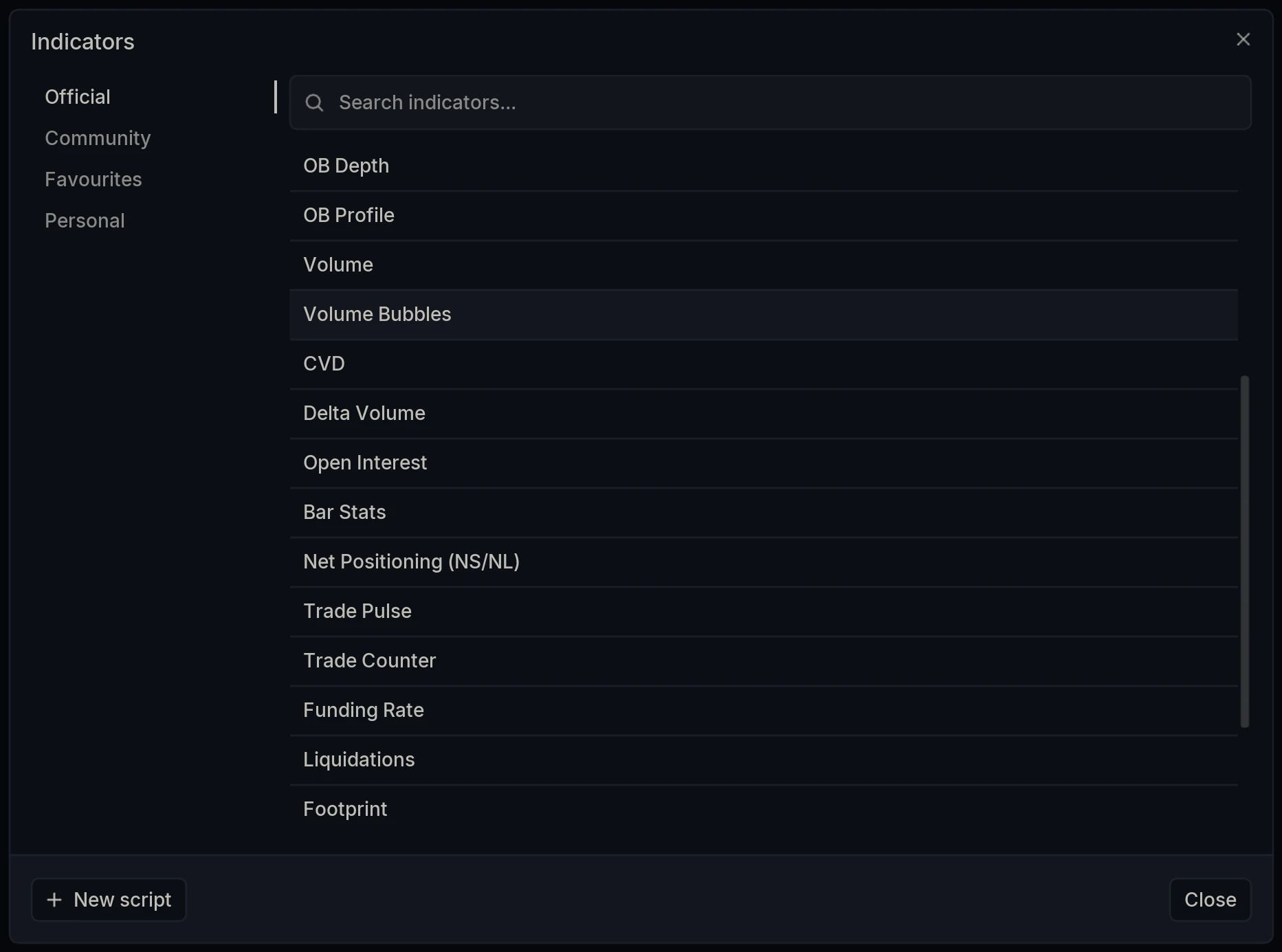 Volume Bubbles Add