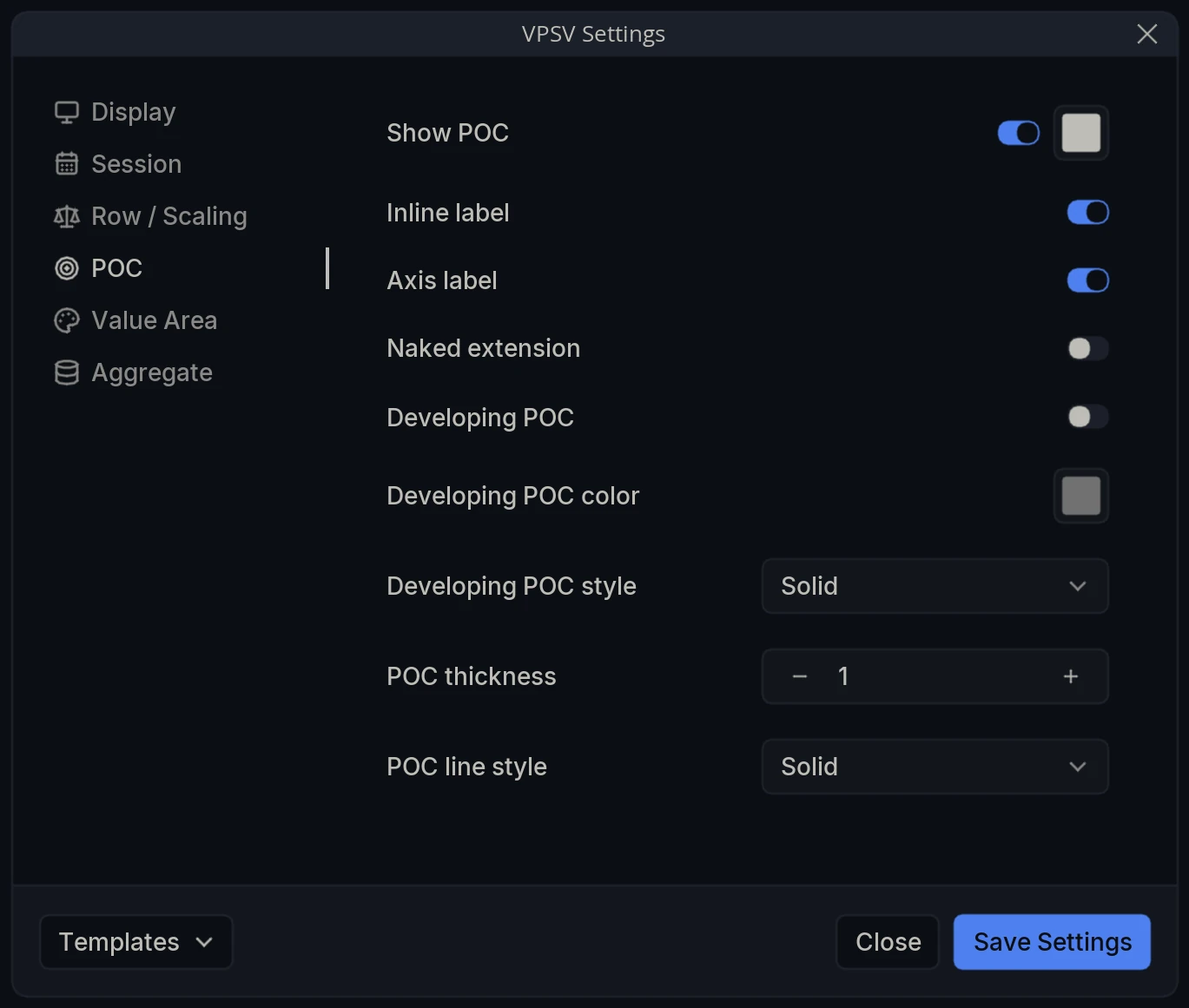VPSV Settings POC